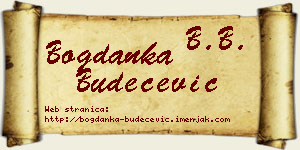 Bogdanka Budečević vizit kartica